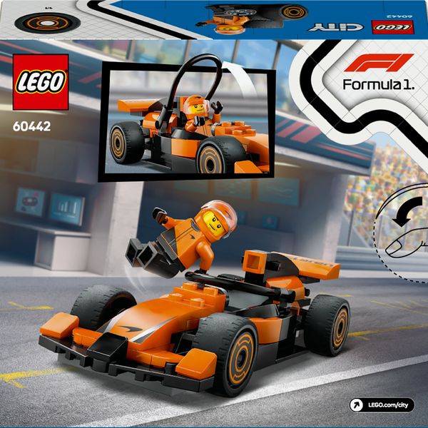 Lego city 60442 pilota e monoposto mclaren f1, modello di macchina giocattolo da formula 1, regalo bambini 6+ fan delle auto - LEGO CITY, LEGO