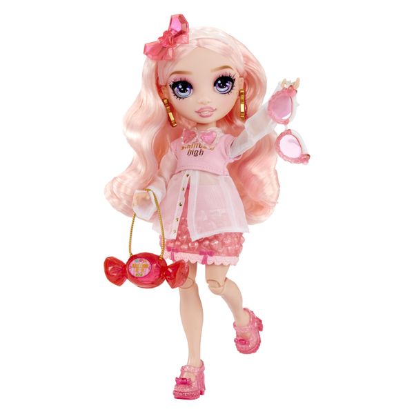 Rainbow high creative crystals bella - bambola fashion arcobaleno da 28 cm con kit per accessori di cristallo, anello per te, fai da te - Rainbow High