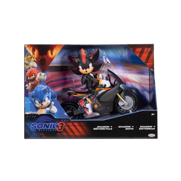 Sonic 3 movie personaggio di shadow 13 cm con motocicletta – dettagli realistici - Sonic