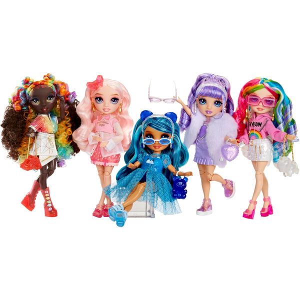 Rainbow high creative crystals skyler - bambola fashion arcobaleno da 28 cm con kit per accessori di cristallo, anello per te, fai da te - Rainbow High