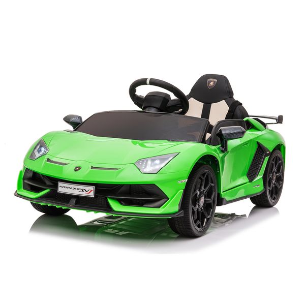Lamborghini aventador svj roadster 12v - auto elettrica per bambini con batteria al litio, telecomando e fari funzionanti - SUN&SPORT