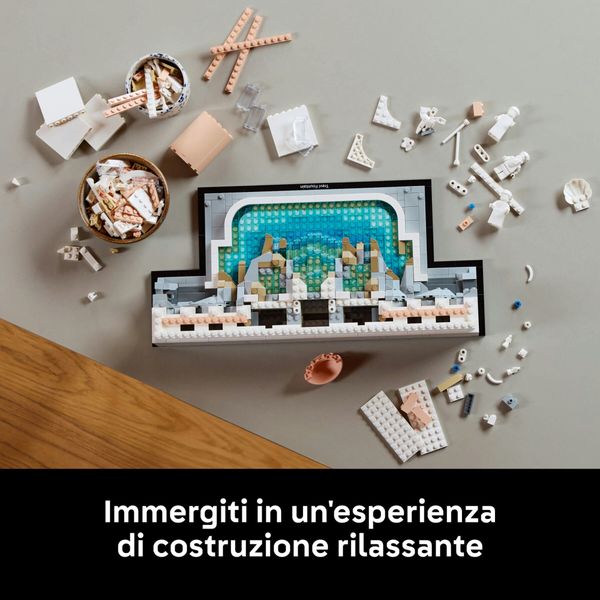 Lego architecture 21062 fontana di trevi - kit modellismo di monumenti fai da te per adulti da collezione, regalo uomo o donna - LEGO ARCHITECTURE, LEGO