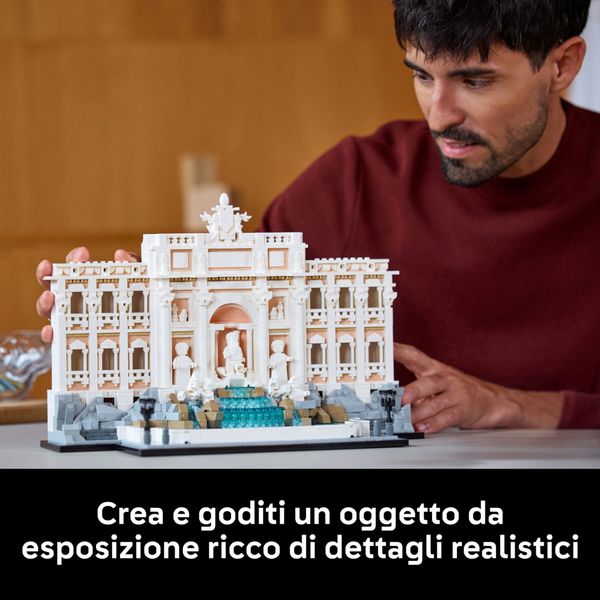 Lego architecture 21062 fontana di trevi - kit modellismo di monumenti fai da te per adulti da collezione, regalo uomo o donna - LEGO ARCHITECTURE, LEGO
