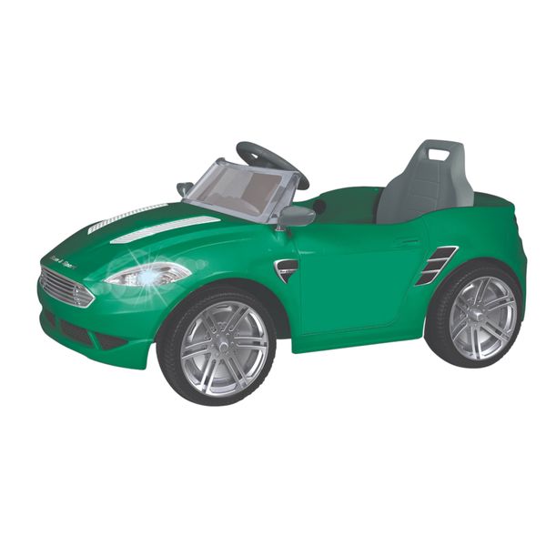 Macchina elettrica 6v per bambini - auto con batteria al litio, telecomando e effetti luminosi e sonori, verde - SUN&SPORT