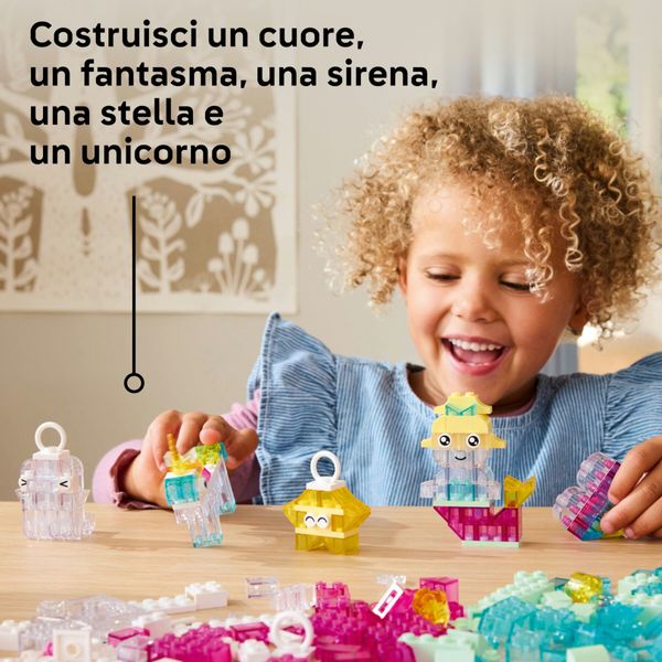 Lego classic 11040 scatola magica trasparente, mattoncini colorati per unicorni giocattolo, draghi, uccelli e altro, bambini5+ - LEGO CLASSIC, LEGO