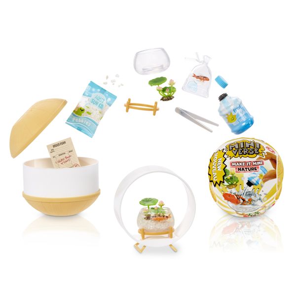 Mga’s miniverse make it mini nature serie 2 - mini oggetti da collezione fai da te: piante, animali, fiori e resina, per bambini 8+ e collezionisti - MINIVERSE MGA