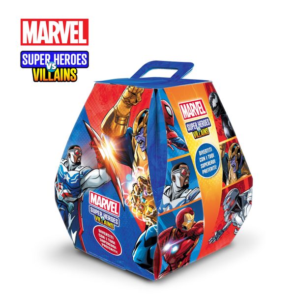 Sorpresovo marvel - 2 personaggi, adesivi e poster dei supereroi - regalo pasqua - 4+ - MARVEL
