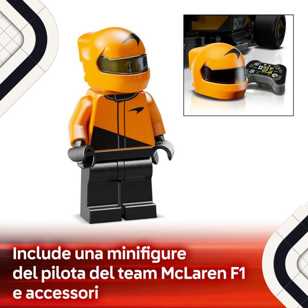 Lego speed champions 77251 auto da corsa mclaren f1 team mcl38 macchina giocattolo da collezione con minifigure per bambine10+ - LEGO SPEED CHAMPIONS, LEGO