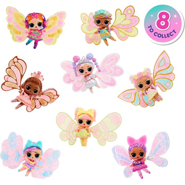 L.o.l. surprise! fairies tots - include 1 bambola, confezione sorpresa, 8 bambole da collezionare, ali da fata personalizzabili - L.O.L SURPRISE