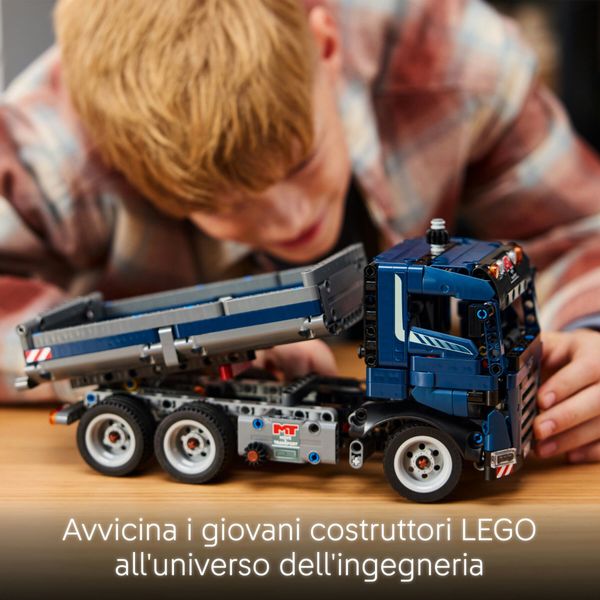 Lego technic 42203 autocarro con cassone ribaltabile - camion giocattolo con sterzo e funzioni - modellino per bambini 9+ - LEGO TECHNIC, LEGO