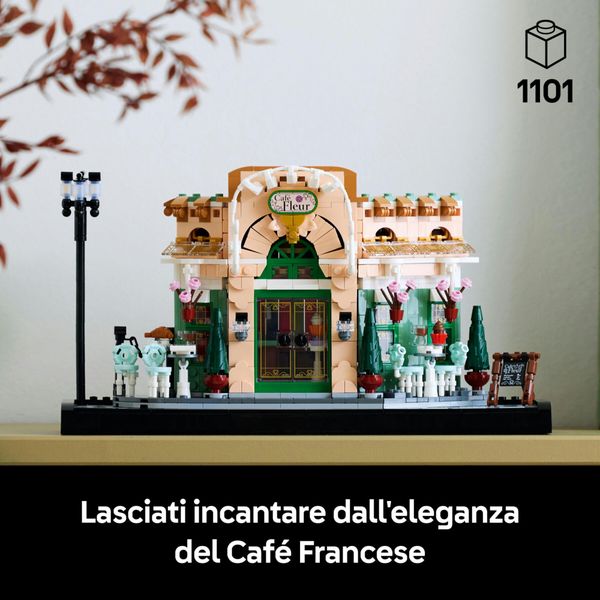 Lego icons 10362 café francese - kit modellismo fai da te per adulti da collezione, idea regalo creativa per donna o uomo - LEGO, LEGO ICONS