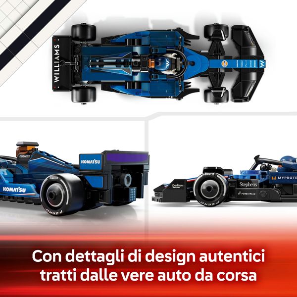 Lego speed champions 77249 auto da corsa f1 williams racing fw46 macchina giocattolo da collezione con minifigure, bambini 10+ - LEGO SPEED CHAMPIONS, LEGO