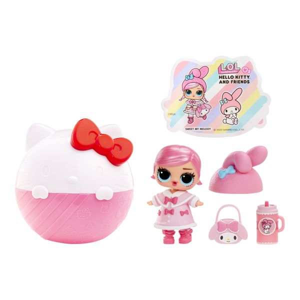 L.o.l. surprise! loves hello kitty and friends - 1 bambola singola assortita con 7 sorprese,  8 bambole lol in edizione limitata da collezionare - L.O.L SURPRISE