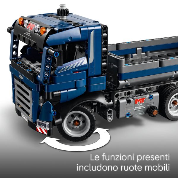 Lego technic 42203 autocarro con cassone ribaltabile - camion giocattolo con sterzo e funzioni - modellino per bambini 9+ - LEGO TECHNIC, LEGO