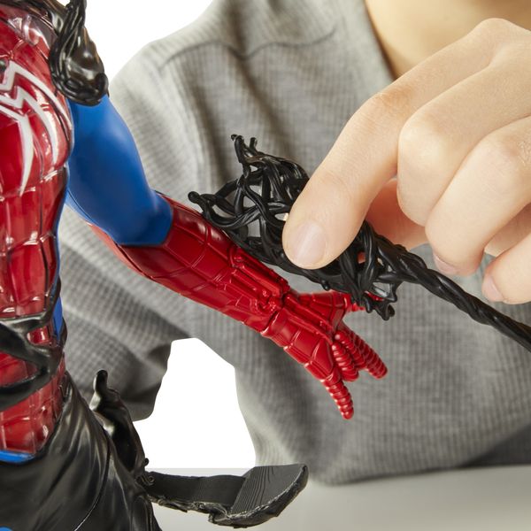 Marvel spider-man venomversus action figure liquid shifter 27 cm con accessori, trasformazione simbionte, gioco creativo per bambini 4+ - Spiderman