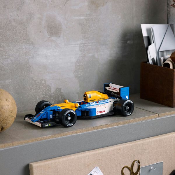 Lego icons 10353 williams racing fw14b e nigel mansell, modello di auto f1 con minifigure, regalo per adulti, uomo o donna - LEGO, LEGO ICONS
