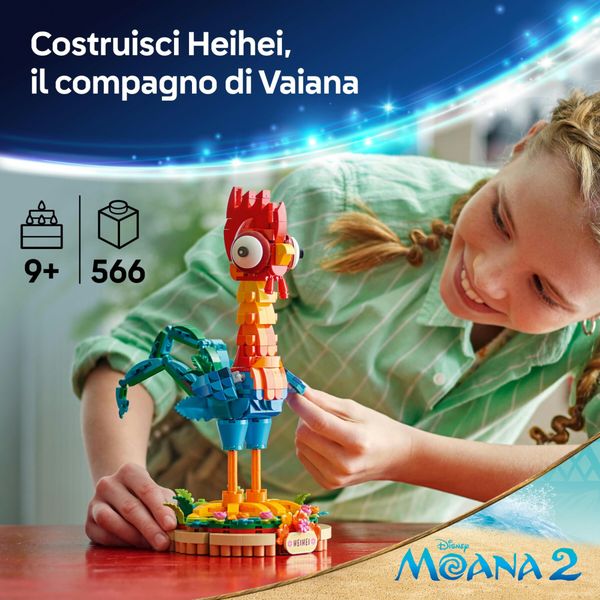 Heihei lego ǀ disney 43272 modello di animale snodabile dal film vaiana 2, giochi per bambini 9+, idea regalo da collezione - LEGO DISNEY PRINCESS, LEGO