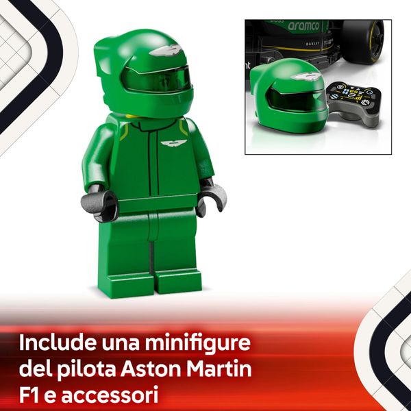 Lego speed champions 77245 auto da corsa aston martin aramco f1 amr24 macchina giocattolo da collezione con pilota, bambini10+ - LEGO SPEED CHAMPIONS, LEGO