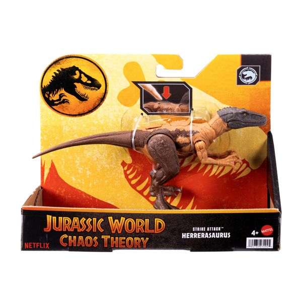 Mattel jurassic world attacco fatale - herrerasaurus con articolazioni e azione d'attacco - Jurassic World
