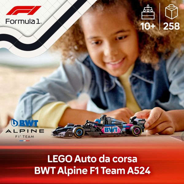 Lego speed champions 77248 auto da corsa bwt alpine f1 team a524 macchina giocattolo da collezione con minifigure, bambini 10+ - LEGO SPEED CHAMPIONS, LEGO