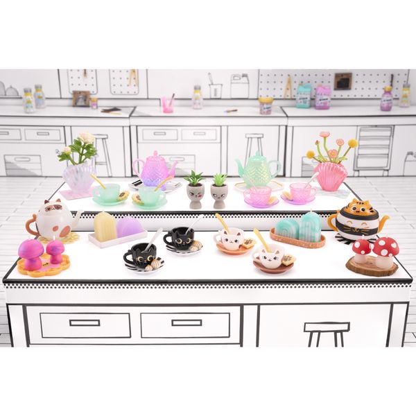 Mga’s miniverse make it mini lifestyle s2 - mini oggetti da collezione sorpresa, fai da te in resina: teiere, tazze, candele, vasi, 8+ - MINIVERSE MGA