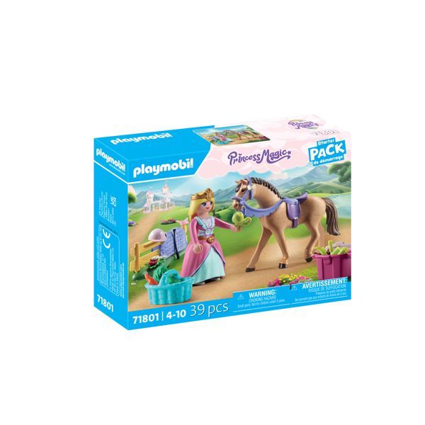Playmobil 71801 - starter pack principessa con cavallo per bambini dai 4 anni - Playmobil