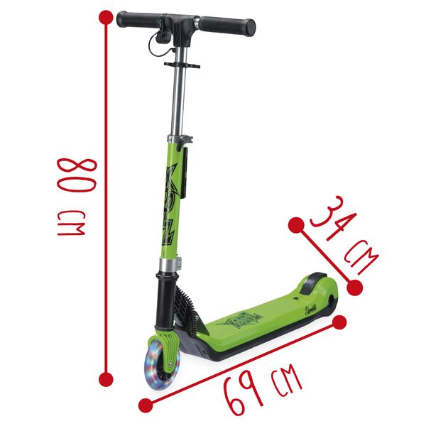 Monopattino elettrico 12v pieghevole con led, freno posteriore, pedana antiscivolo, autonomia 60 min, velocità 8 km/h, max 50 kg - SUN&SPORT