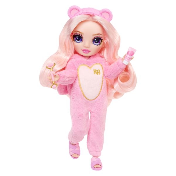 Rainbow high junior high pj party - bella parker - bambola snodata da 22 cm con morbida tutina, pantofole e accessori da gioco - Rainbow High