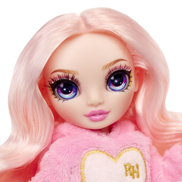 Rainbow high junior high pj party - bella parker - bambola snodata da 22 cm con morbida tutina, pantofole e accessori da gioco - Rainbow High