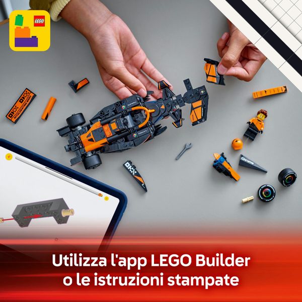 Lego speed champions 77251 auto da corsa mclaren f1 team mcl38 macchina giocattolo da collezione con minifigure per bambine10+ - LEGO SPEED CHAMPIONS, LEGO