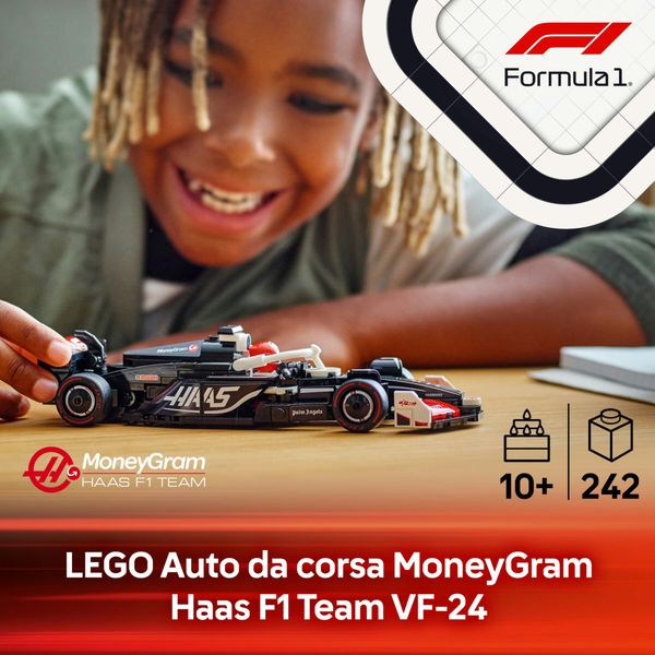 Lego speed champions 77250 auto da corsa moneygram haas f1 team vf-24 macchina giocattolo con minifigure per bambini 10+ - LEGO SPEED CHAMPIONS, LEGO