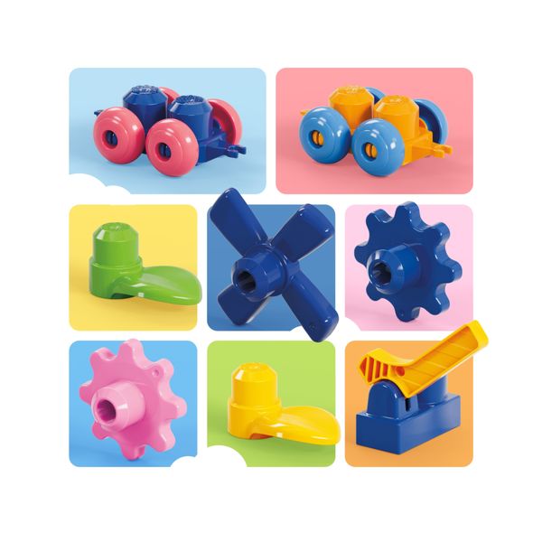 Mega bloks - sacca grande, 130 blocchi colorati e pezzi speciali inclusi - MEGA BLOKS