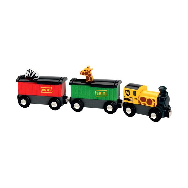Brio treno safari - set 3 pezzi - ferrovia in legno per bambini - BRIO