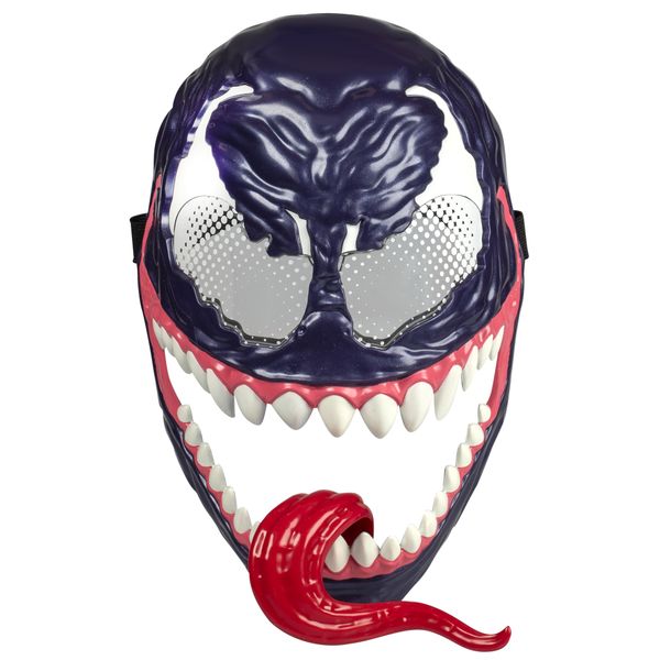 Maschera venom spider-man hasbro per bambini, regolabile e con lingua mobile – regalo marvel per cosplay e costume, dai 5 anni in su - Spiderman