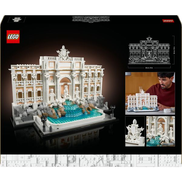 Lego architecture 21062 fontana di trevi - kit modellismo di monumenti fai da te per adulti da collezione, regalo uomo o donna - LEGO ARCHITECTURE, LEGO