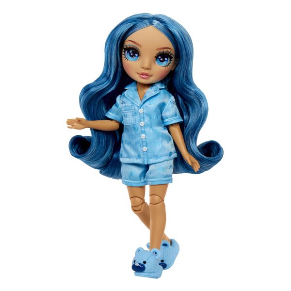 Rainbow high junior high pj party - skyler bradshow - bambola snodata da 22 cm con morbida tutina, pantofole e accessori da gioco - Rainbow High