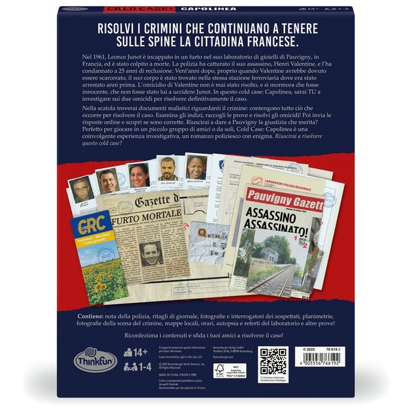 Thinkfun cold case 4: escape room - capolinea - gioco investigativo 14+ - RAVENSBURGER
