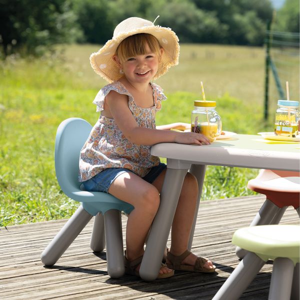 Smoby life sedia blu eco-friendly per bambini - sostenibile, sicura e comoda - 18m+ - SMOBY