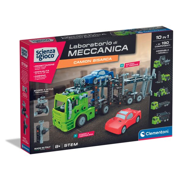 Clementoni scienza & gioco car transporter 19391 – kit per costruire veicolo trasportatore - CLEMENTONI