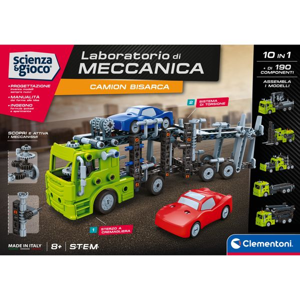 Clementoni scienza & gioco car transporter 19391 – kit per costruire veicolo trasportatore - CLEMENTONI
