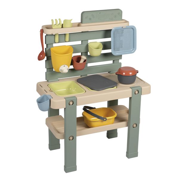 Centro giardinaggio smoby life per bambini – cucina da esterno con accessori, resistente e realistica - SMOBY