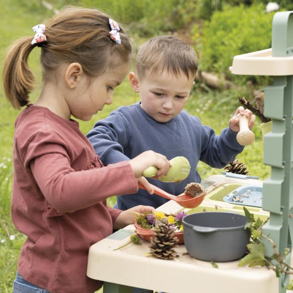 Centro giardinaggio smoby life per bambini – cucina da esterno con accessori, resistente e realistica - SMOBY