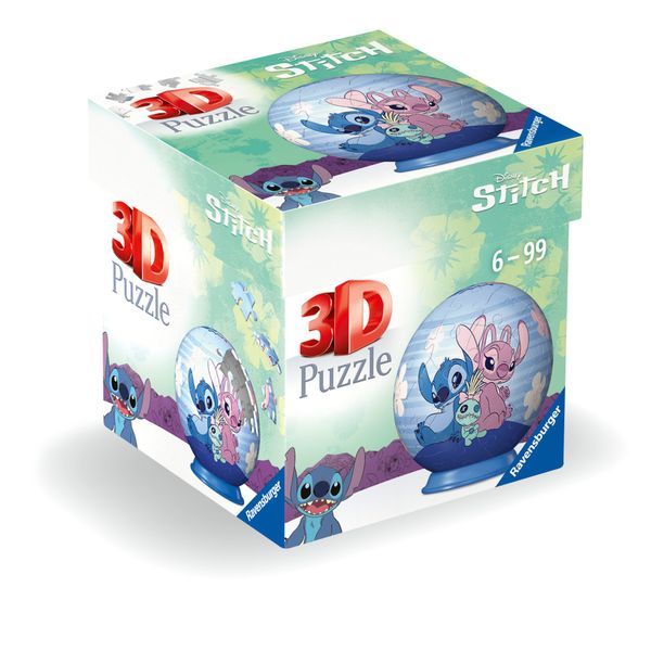 Ravensburger 3d puzzle disney stitch & angel - 54 pezzi - coppia iconica 6+ anni - Disney Stitch