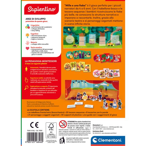 Clementoni montessori mille e una fiaba 16846 – gioco montessori per bambini - SAPIENTINO