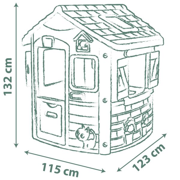 Casetta smoby life jura lodge per bambini - gioco all'aperto resistente e sicura - 2+ - SMOBY