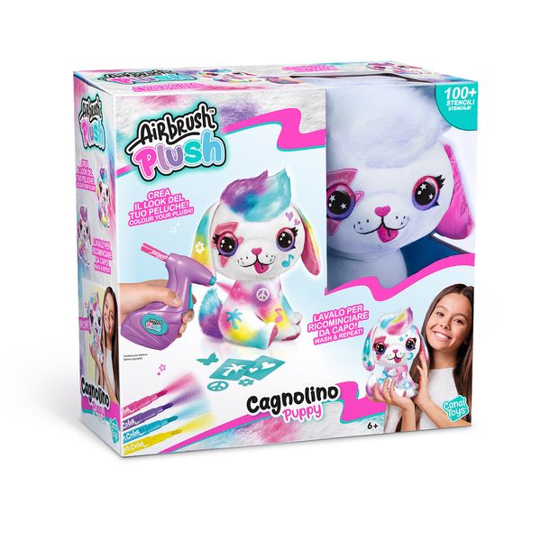 Airbrush plush - peluche cagnolino - libera la fantasia - ROCCO GIOCATTOLI