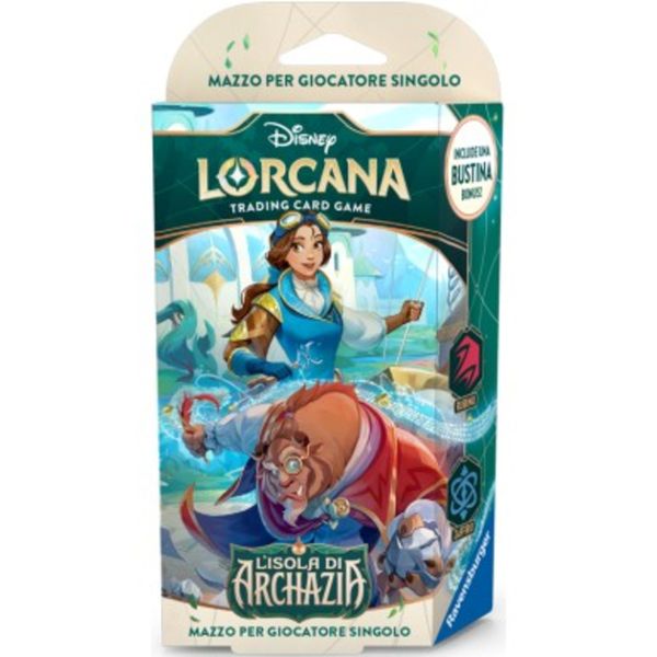 Disney lorcana – l'isola di archazia – starter deck rubino & zaffiro – 8+ anni - Lorcana