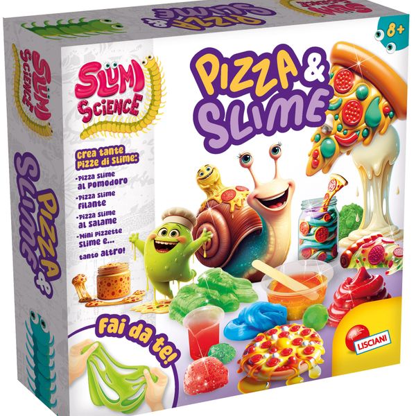 Slumi science pizza e slime – prepara fantastiche pizze di slime! mescola, decora e diventa un pizzaiolo creativo! - LISCIANI