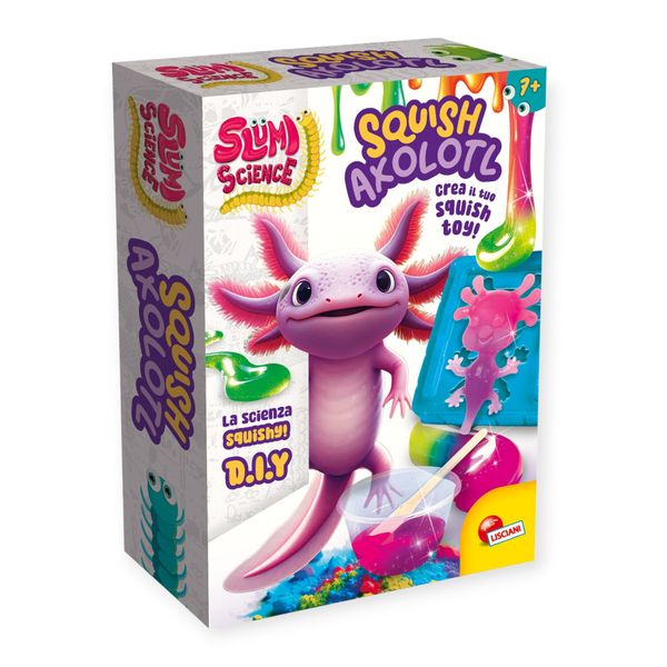 Slumi science pocket squish axolotl – crea il tuo axolotl squishy con il kit fai-da-te più divertente! - LISCIANI