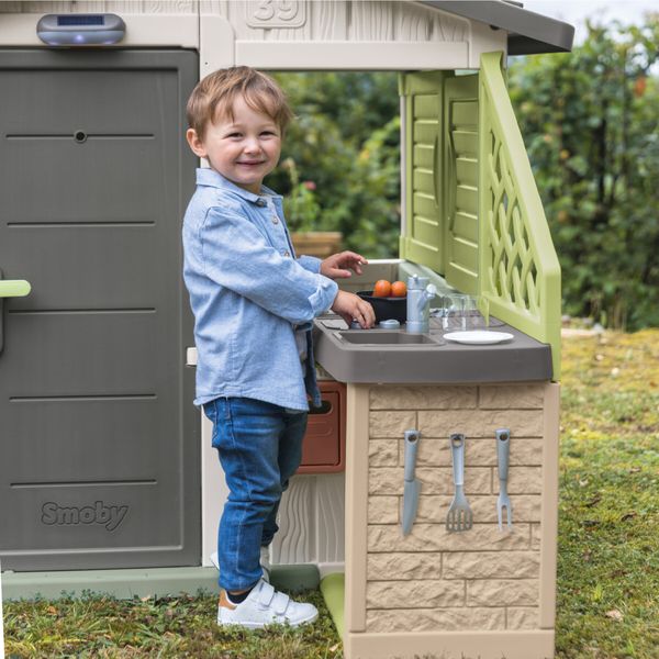 Cucina estiva smoby life per casette - accessori inclusi, gioco creativo - SMOBY